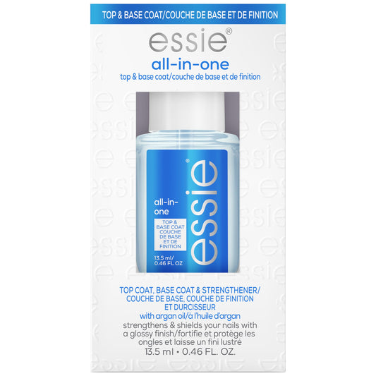 essie front bottle showing clear gloss finish and fast shine