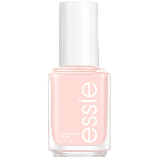 essie front packaging showing light peach bottle and glossy benefit