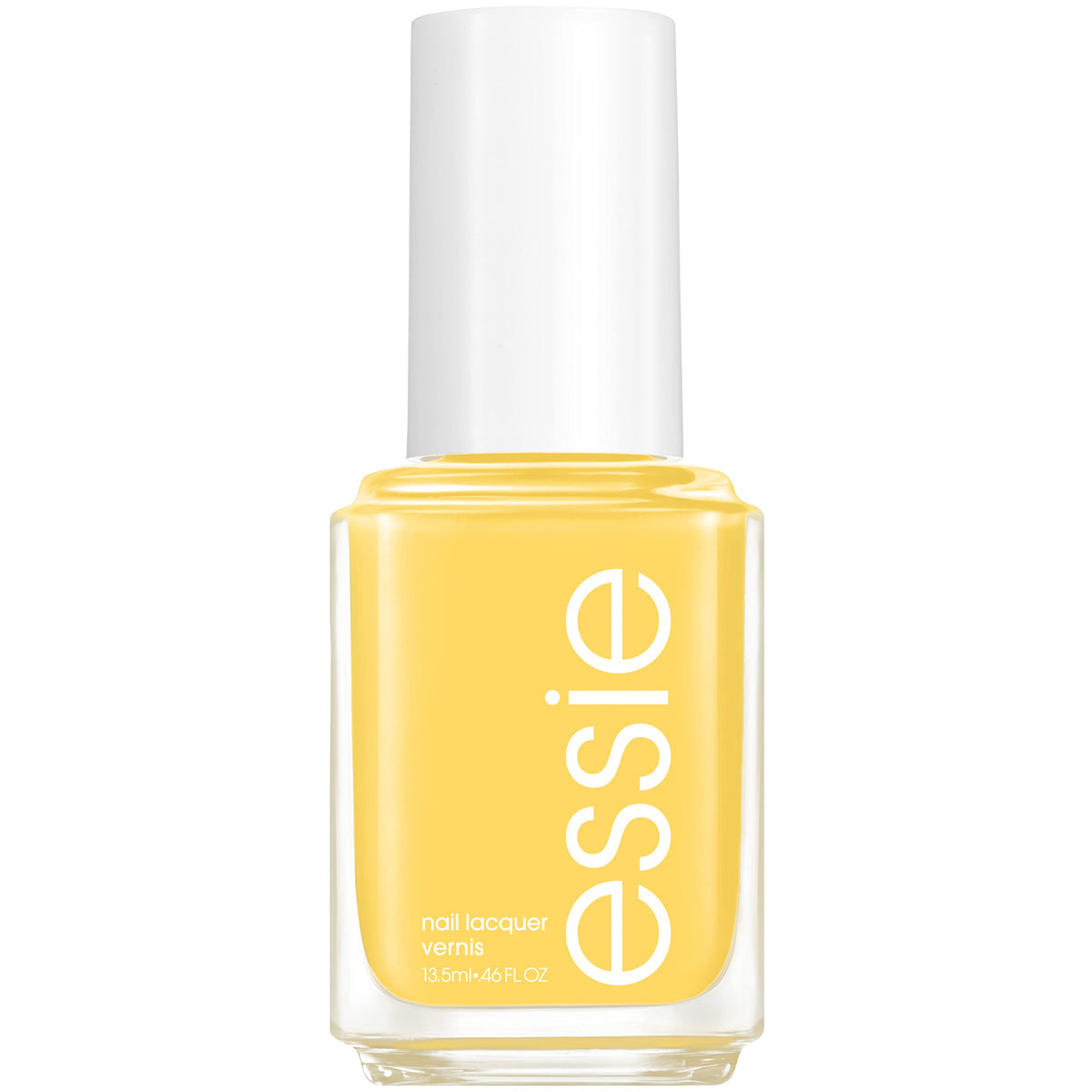 essie front bottle of Sunshine Be Mine showing bright yellow, instant color impact
