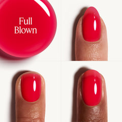 essie swatch on sample wheel showing buildable translucent magenta shades