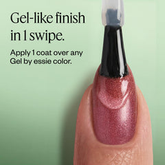 essie on-hand manicure showing matte finish that resists chips during use