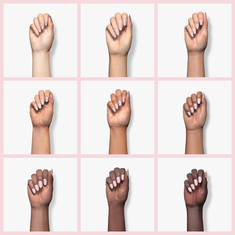 Essie color swatch fan displaying shade and true-to-color payoff benefit