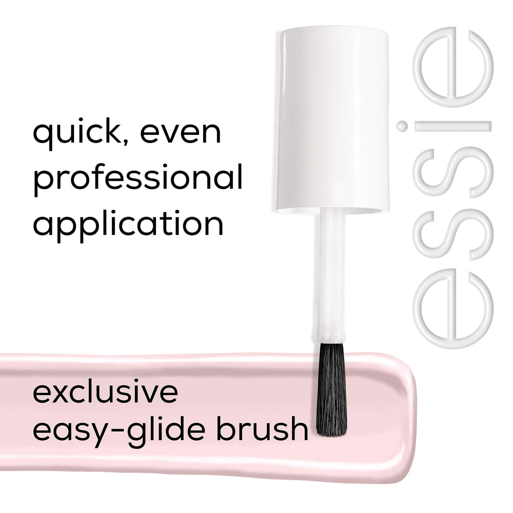 essie Geranium bottle next to cuticle oil showing complete nail care benefit