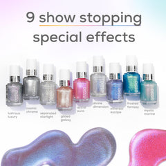 essie hand holding bottle for scale showing travel-friendly size benefit