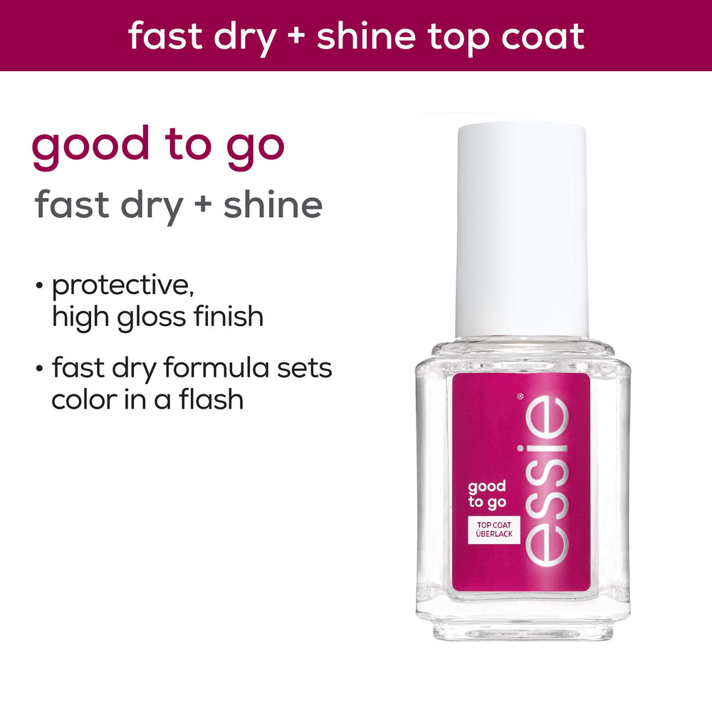 essie Good to Go high-gloss closeup highlighting brilliant shine benefit