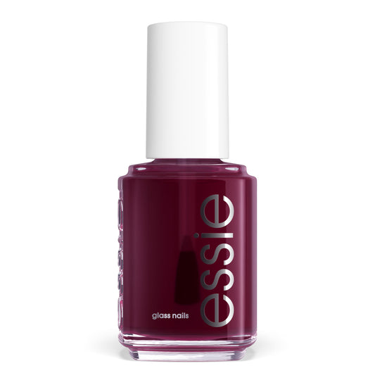 essie Half Full front bottle shot showing translucent purple and glossy benefit