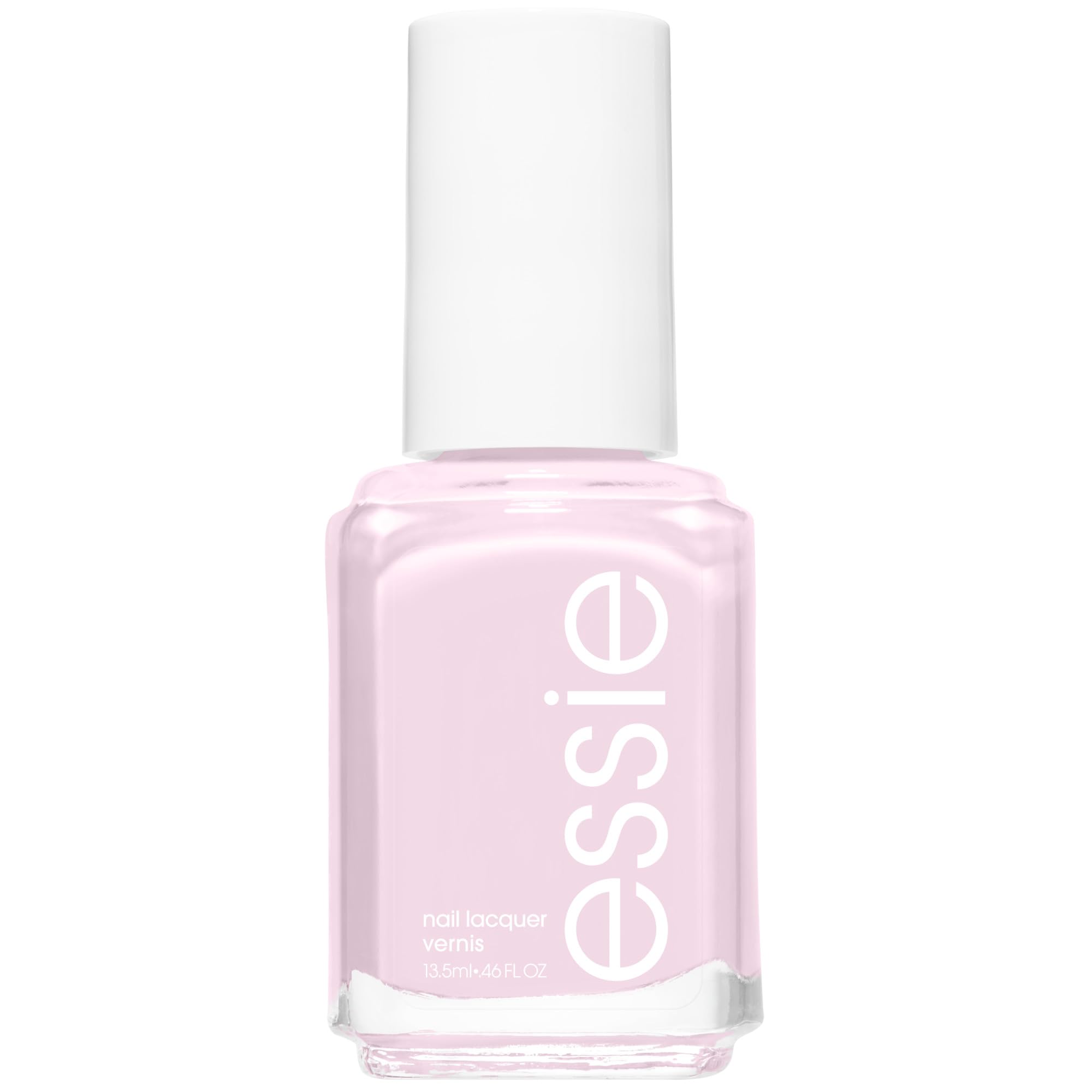 essie front bottle showing glossy sheer pink finish and brand elegance