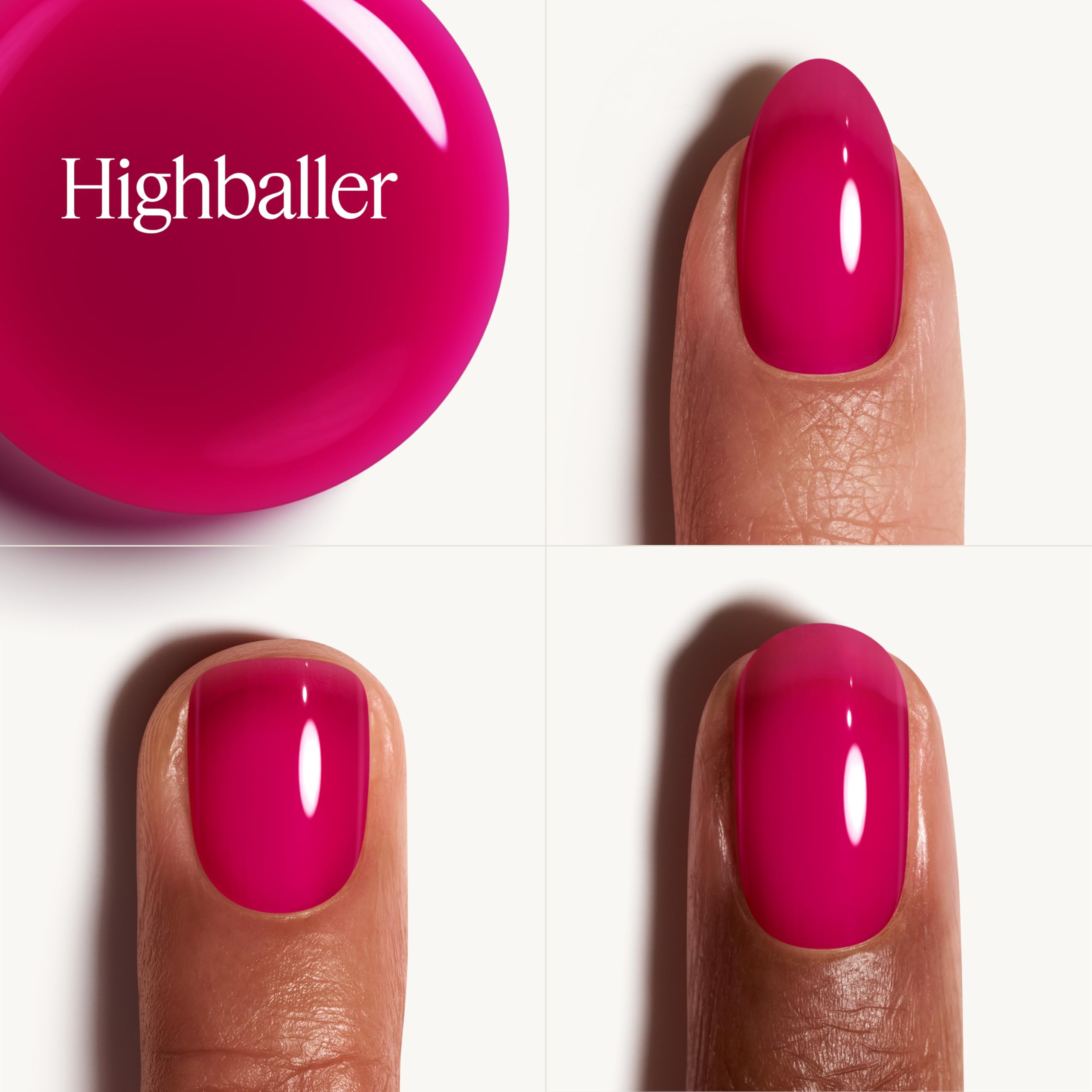 essie close-up of Highballer texture highlighting glassy sheen benefit