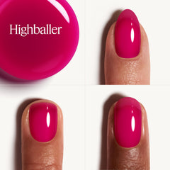 essie close-up of Highballer texture highlighting glassy sheen benefit