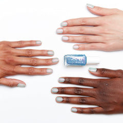 essie swatch on nail tip showing color shift benefit instant sparkle