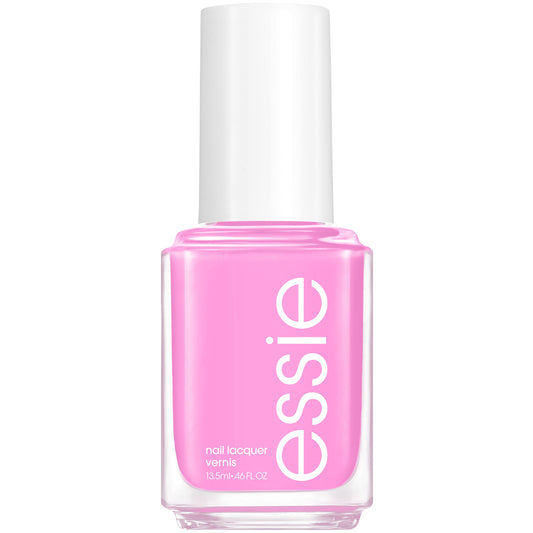 essie front bottle showing bright pink shade and glossy finish benefit of color clarity
