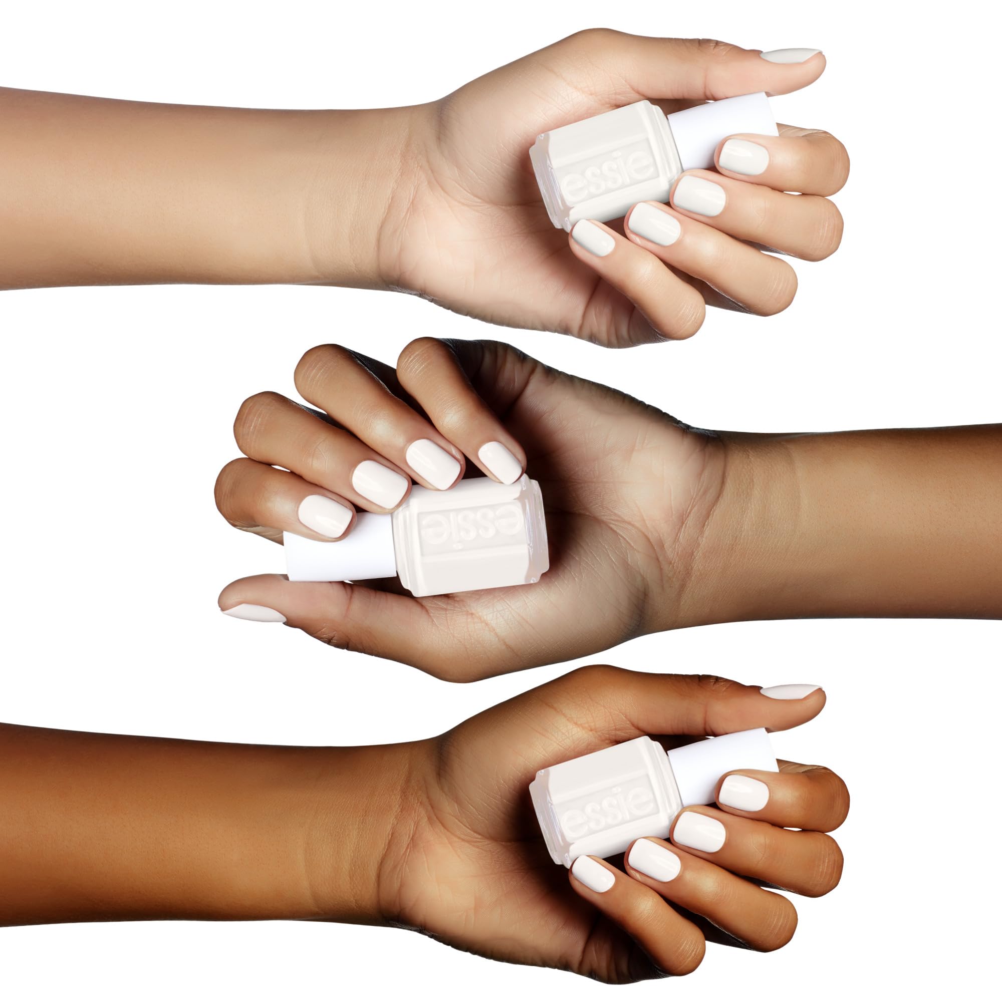 essie nail wheel swatch illustrates true ivory shade and color payoff