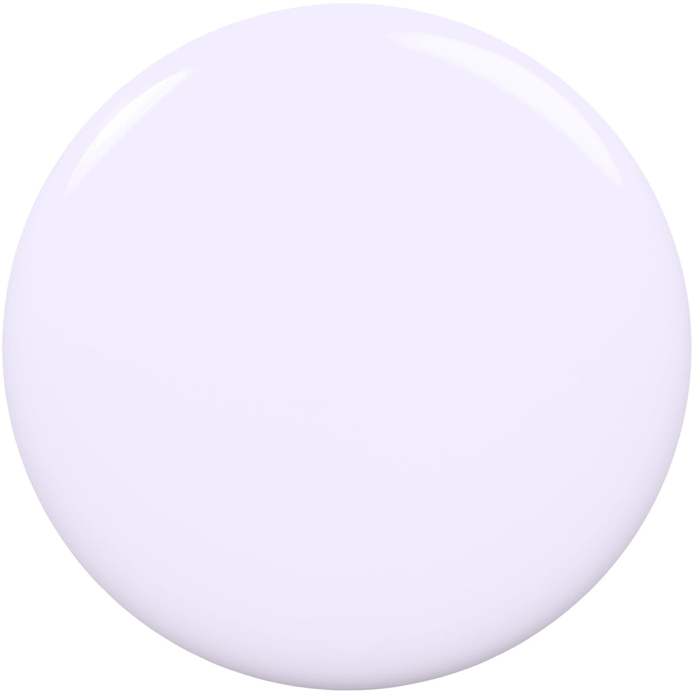 essie on natural nails showing Just Chill swatch and wearable cool white
