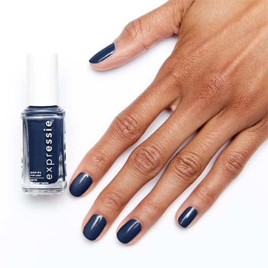 essie manicure on coffee table lifestyle scene showing fast, everyday polish benefit