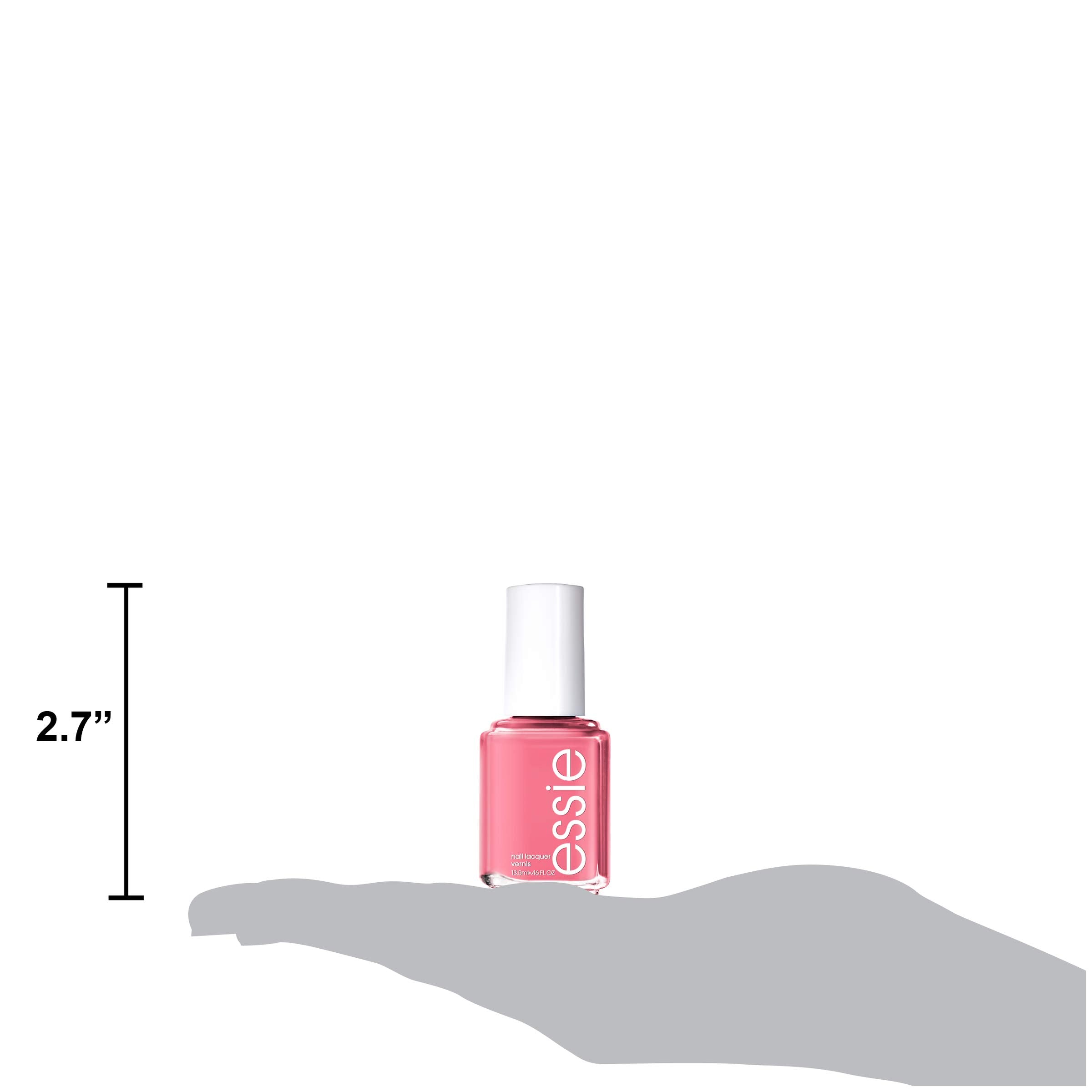 essie lifestyle manicure scene with pink nails and polished, fashionable look