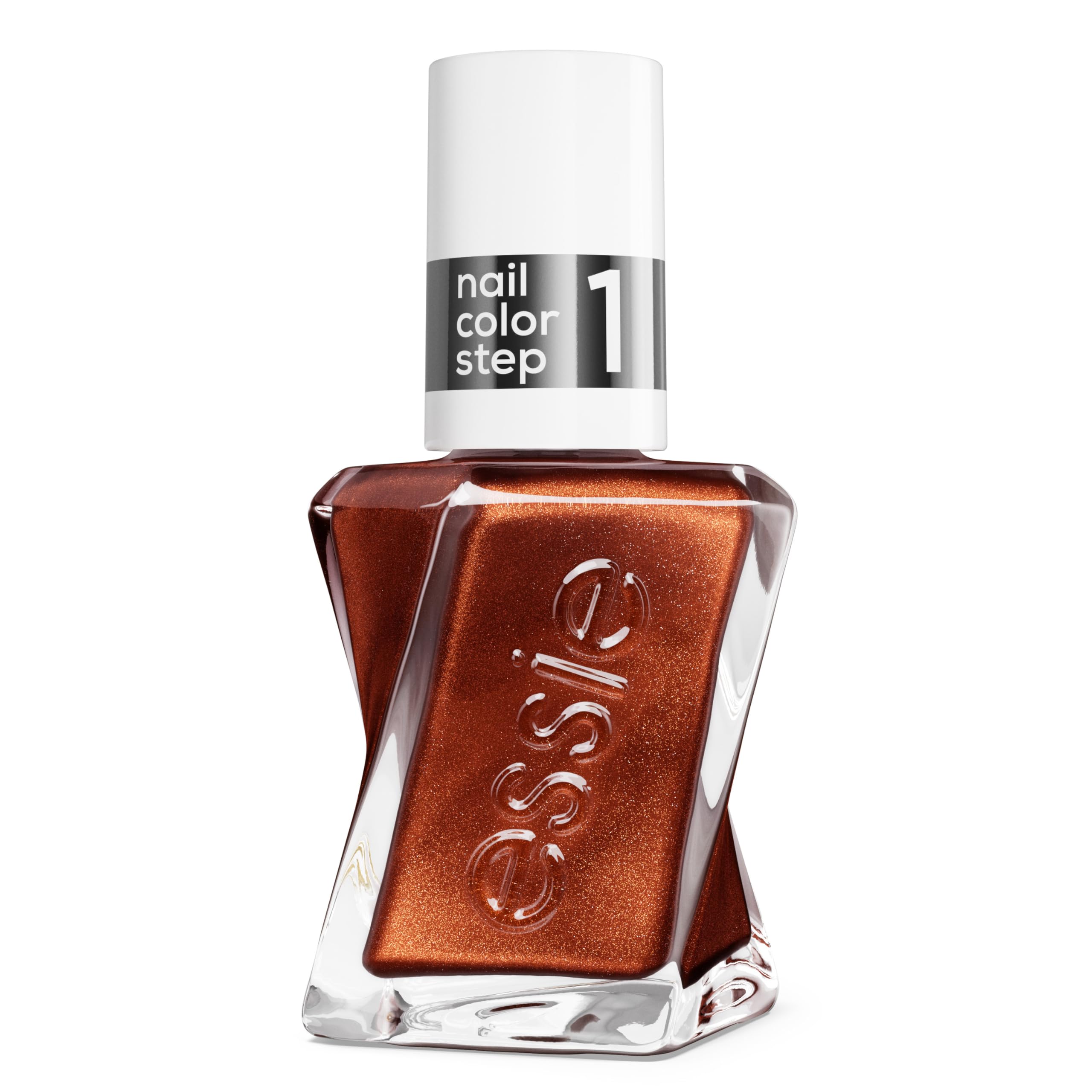 essie bottle front view showing Baby Carats golden shimmer and long-wear benefit