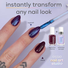essie back label showing ingredient panel and vegan formula benefit