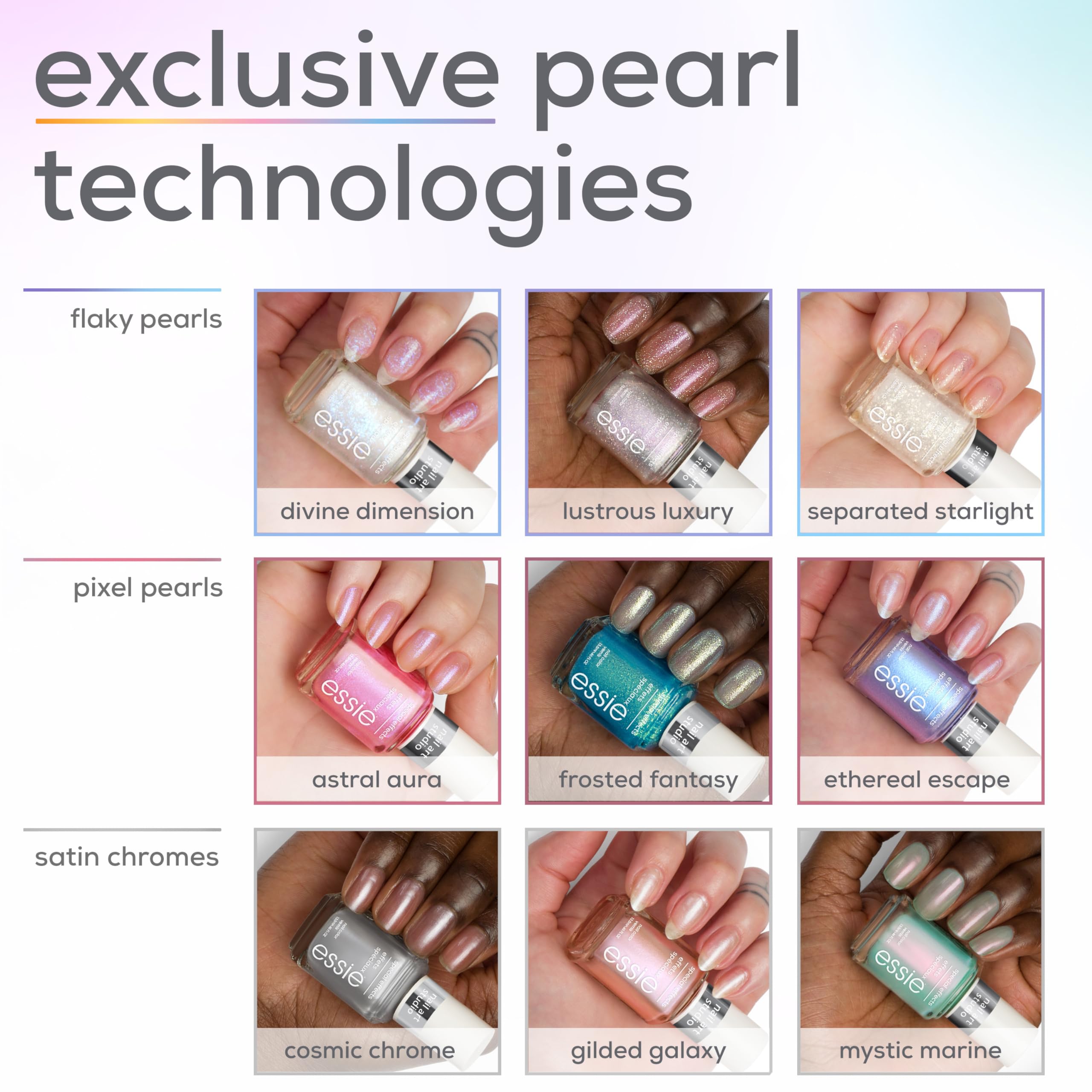 essie bottle held in hand showing compact size and travel-friendly design