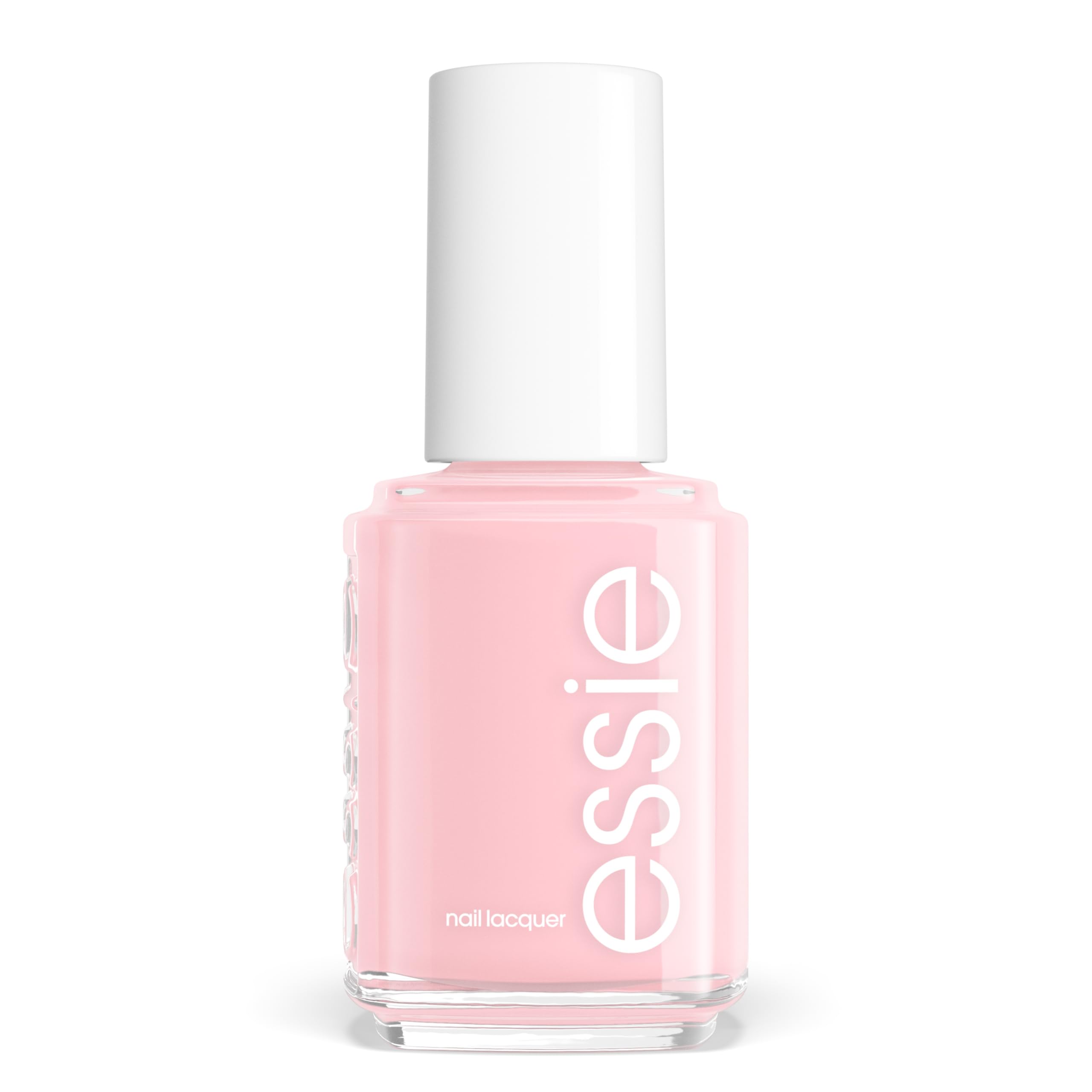 Essie Mademoiselle front bottle showing soft pink color and neat packaging benefit polish visibility