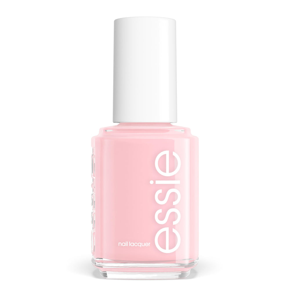 Essie Mademoiselle front bottle showing soft pink color and neat packaging benefit polish visibility