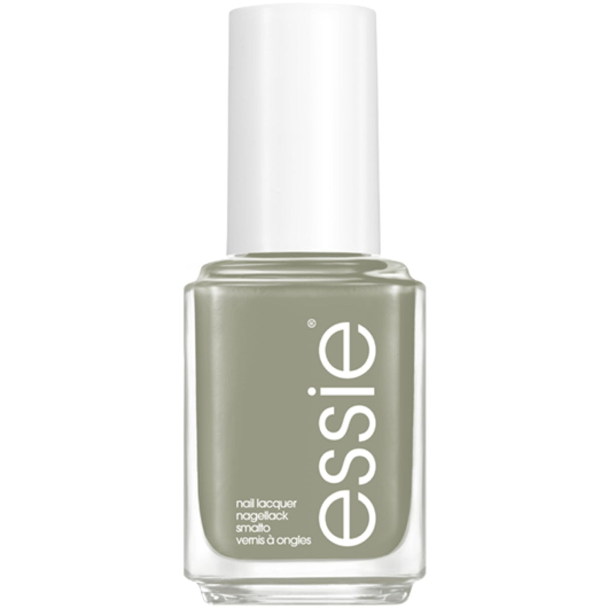 essie front bottle showing muted neutral khaki and brand clarity