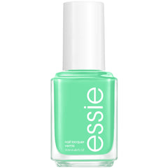 essie bottle front packaging showing mint green shade and glossy finish benefit