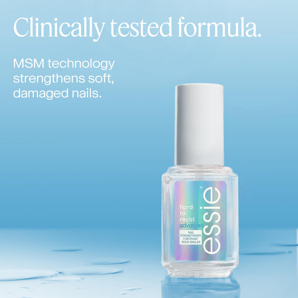 essie applied on bare nails in lifestyle shot for natural, reinforced look
