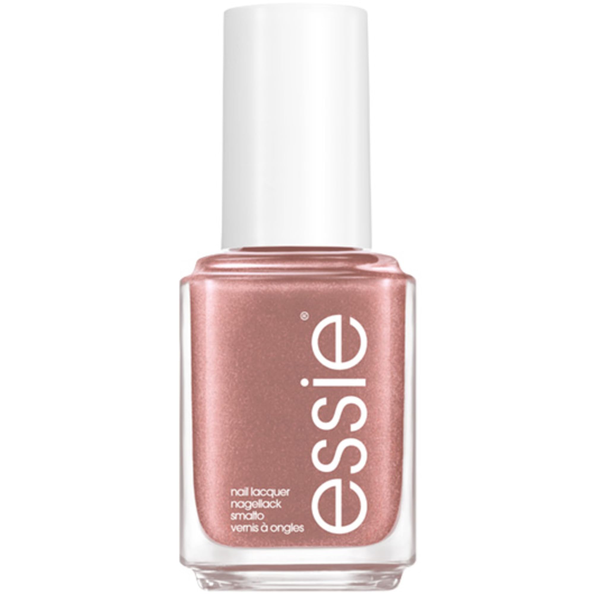 essie front packaging showing copper metallic polish and 0.46 fl oz benefit