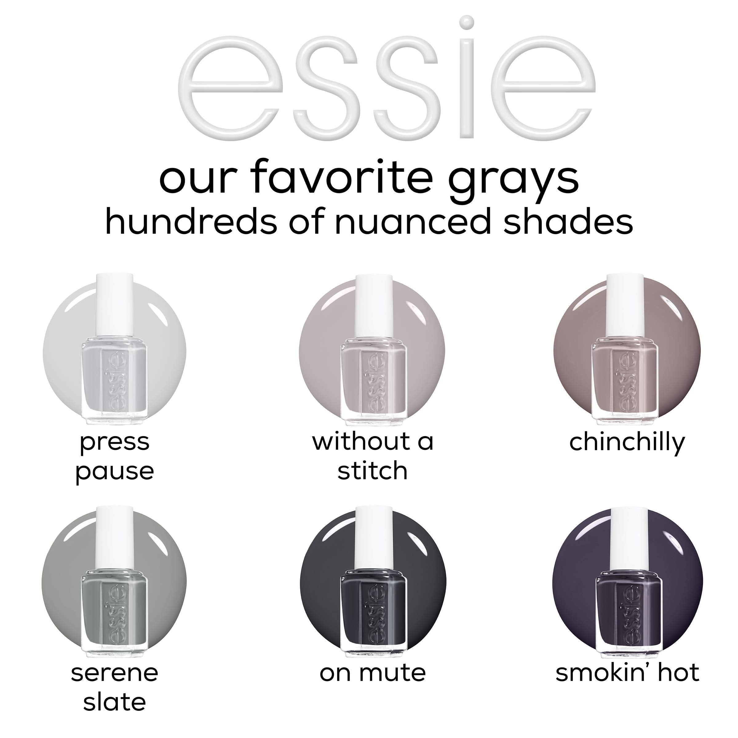 essie swatch on wrist showing true slate undertones and accurate color benefit