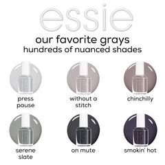essie swatch on wrist showing true slate undertones and accurate color benefit