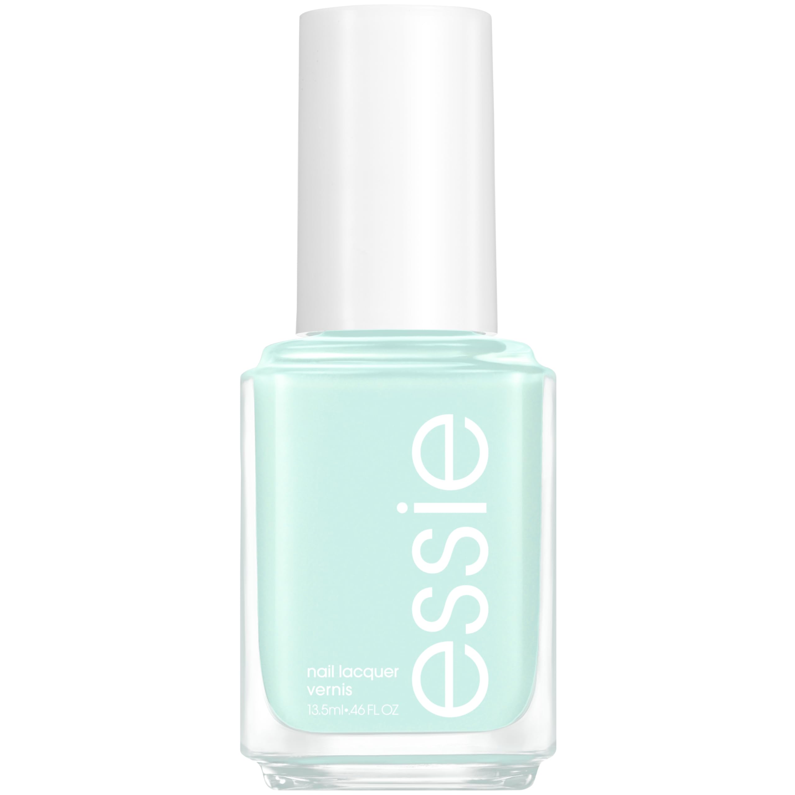 essie bottle front view showing mint color and glossy benefit