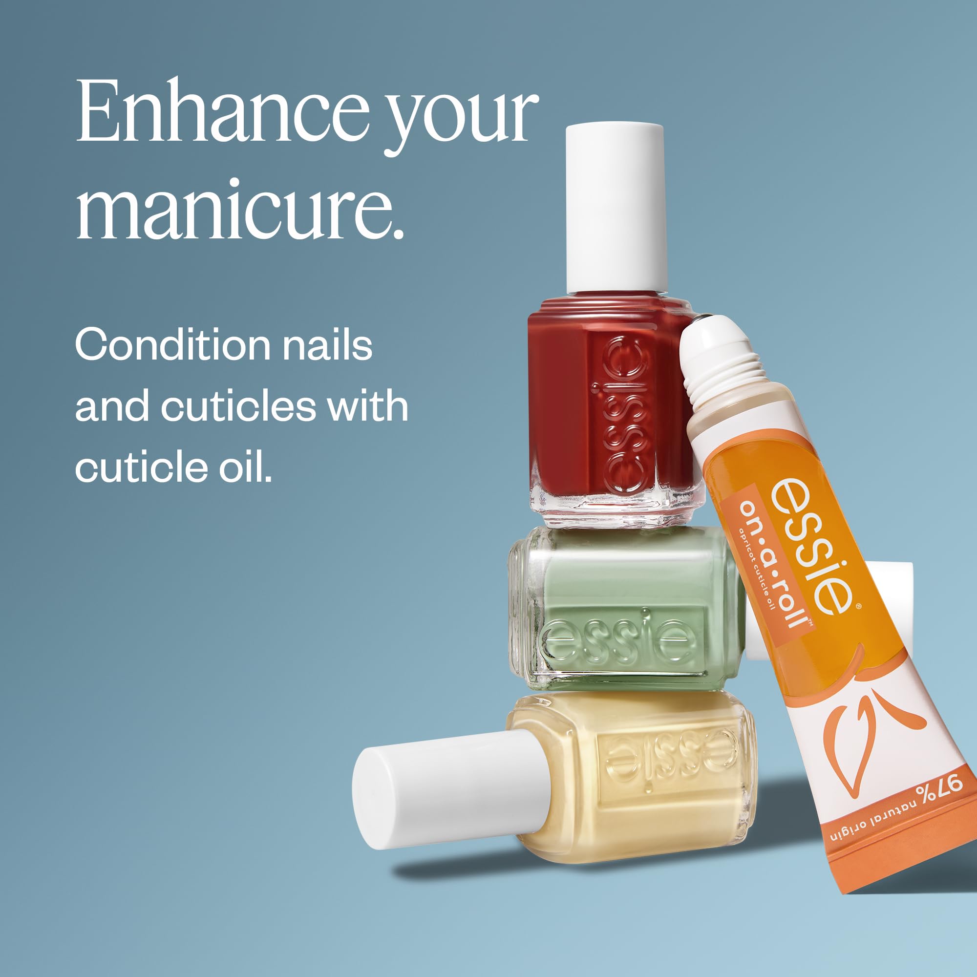essie bottle next to a coin showing compact 0.46 oz size