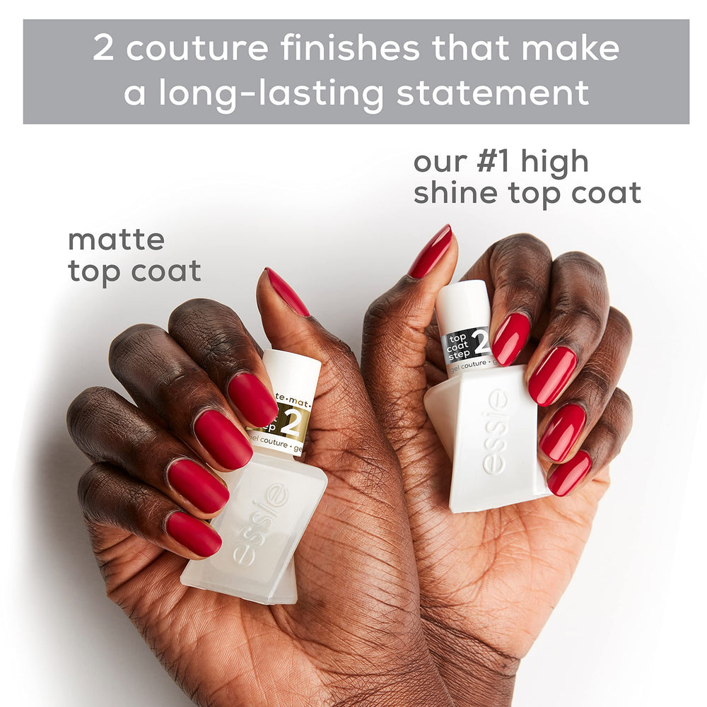 essie bottle in hand for size comparison and clear view of 0.46 fl oz capacity