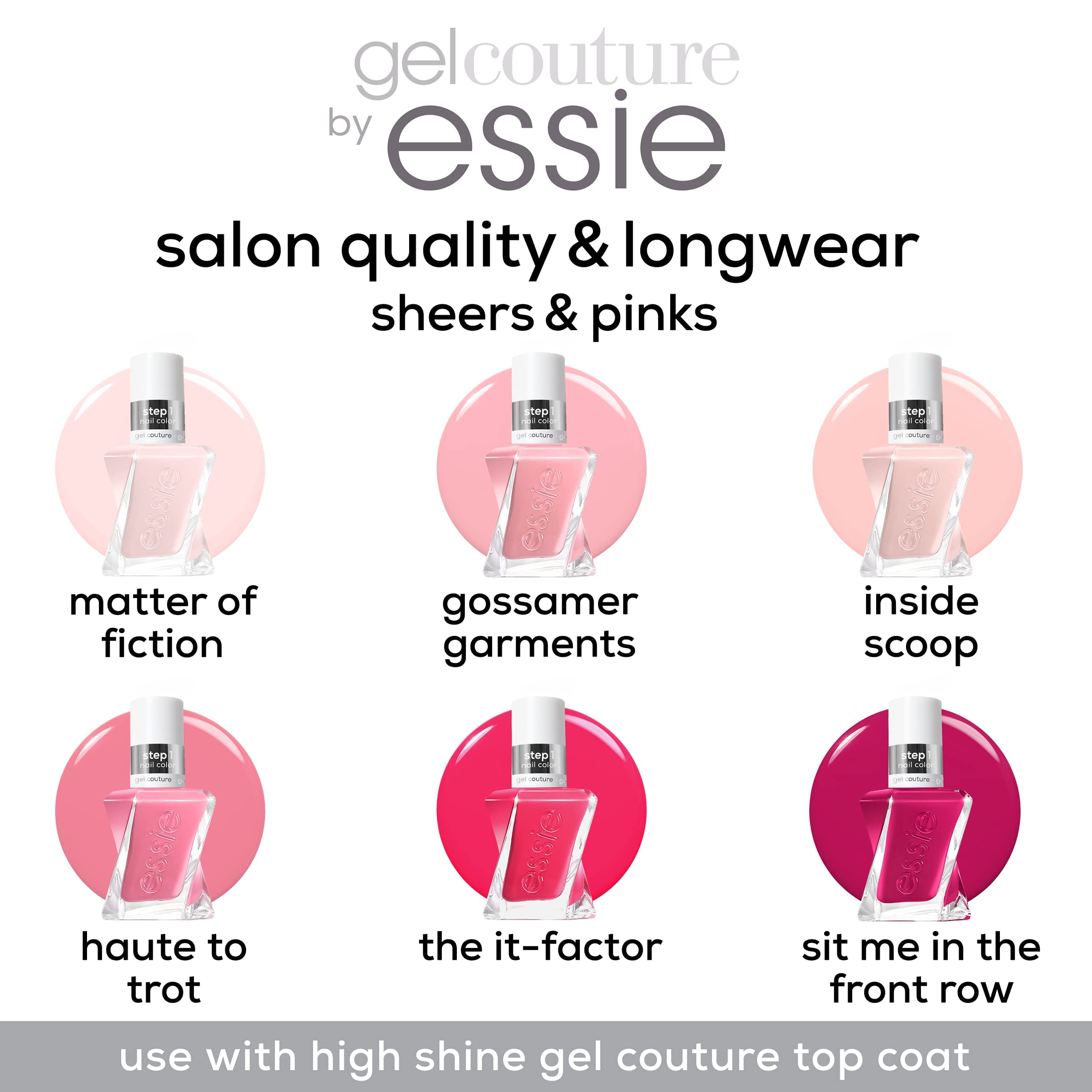 essie label detail showing vegan 8-free formulation and ingredient clarity