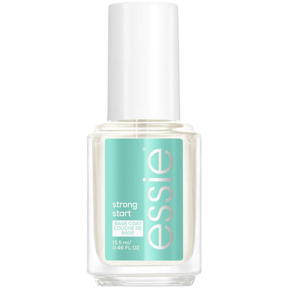 essie brush applying base coat for smooth, even coverage benefit