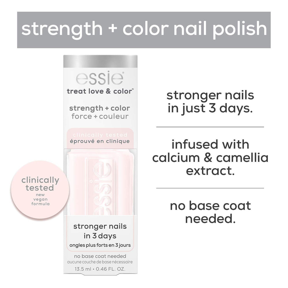 essie fingertip swatch for scale showing sheer pink coverage and realism