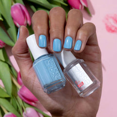 essie swatch on nail wheel displaying true tu-lips touch color payoff