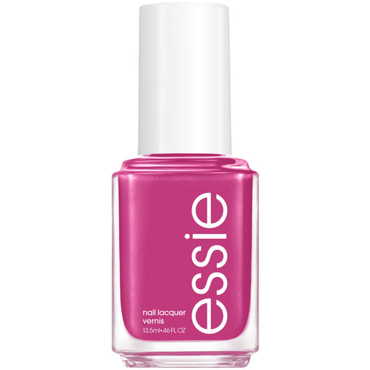 essie front bottle showing magenta shade and glossy finish benefit