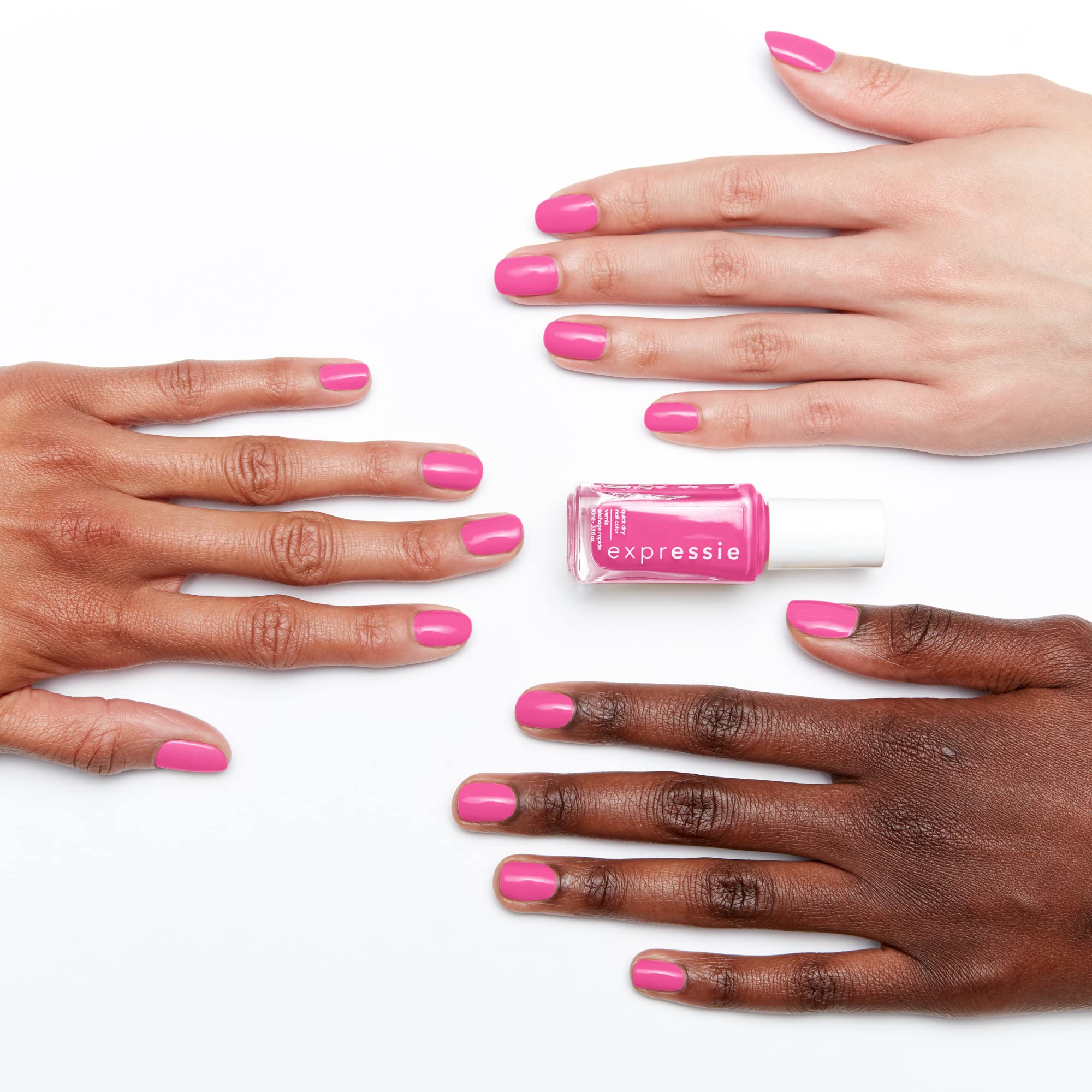 essie polish stroke on nail demonstrating smooth cream finish benefit