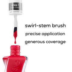 essie bottle held in hand showing scale and travel-friendly 0.46 fl oz size benefit
