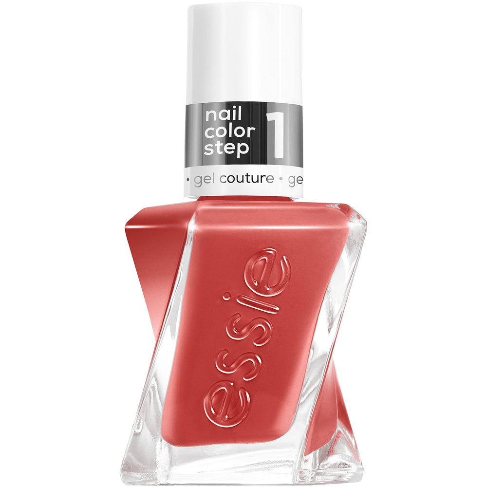 essie bottle front view showing clay shade and sleek packaging benefit longwear