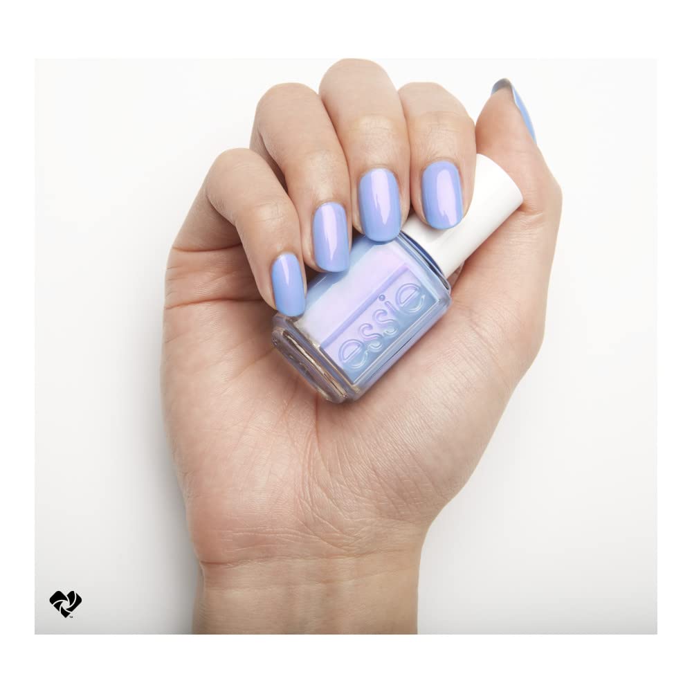essie finished manicure lifestyle shot illustrating wearable periwinkle and polished look