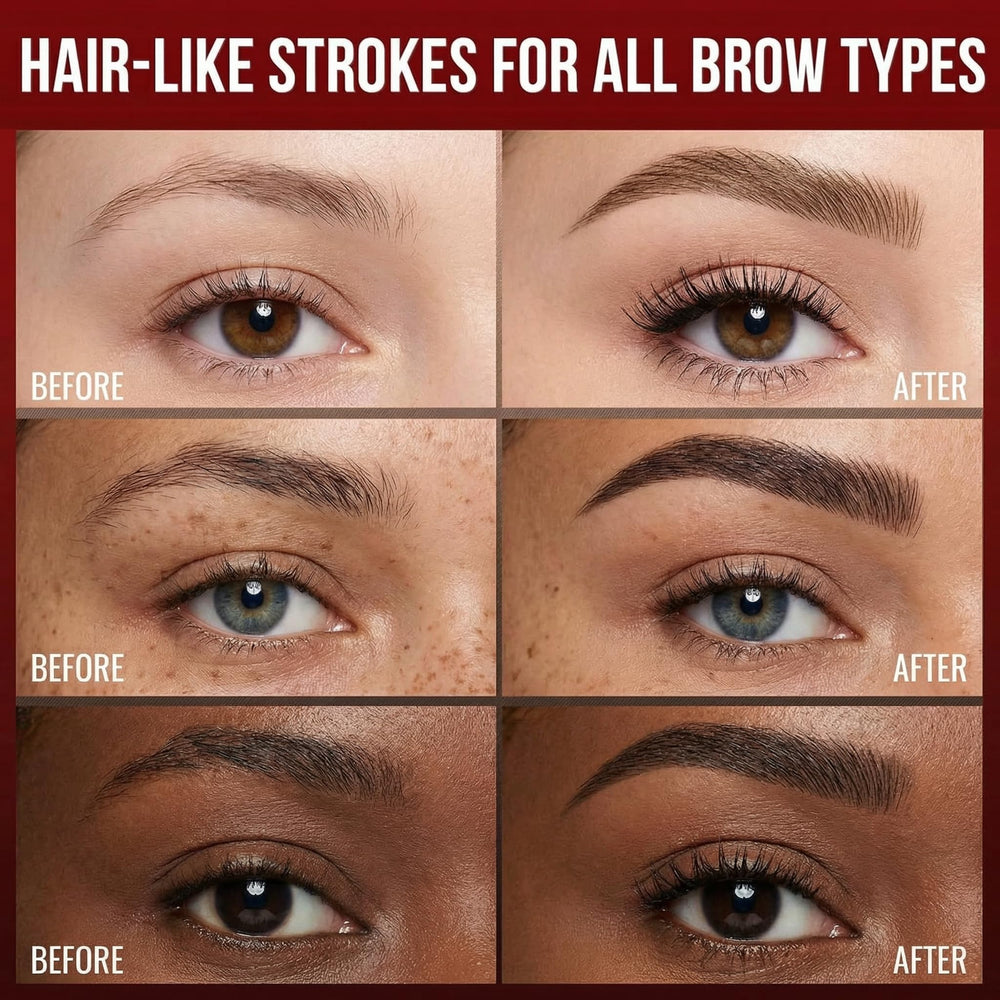 Essorall 4D square tip close-up creating realistic hair-like strokes