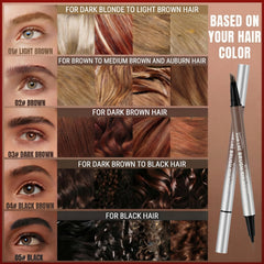 Essorall before and after brow application demonstrating fuller shape