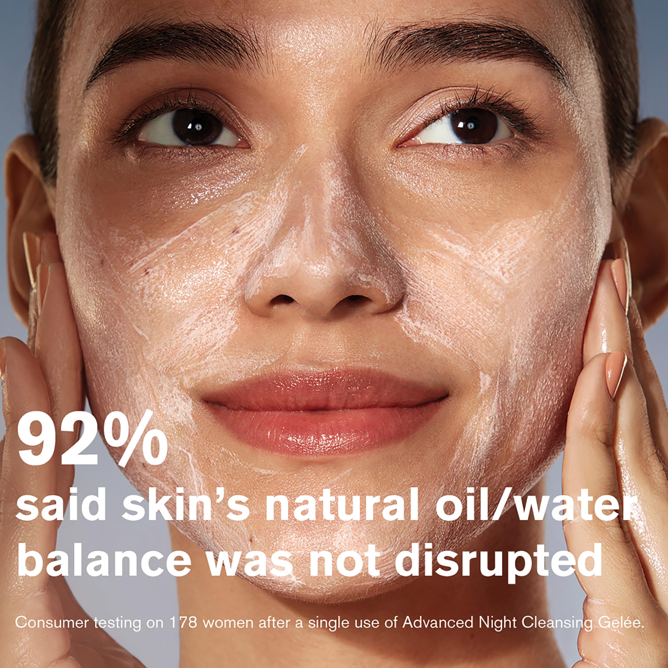 Estée Lauder texture close-up highlighting airy foam that lifts makeup