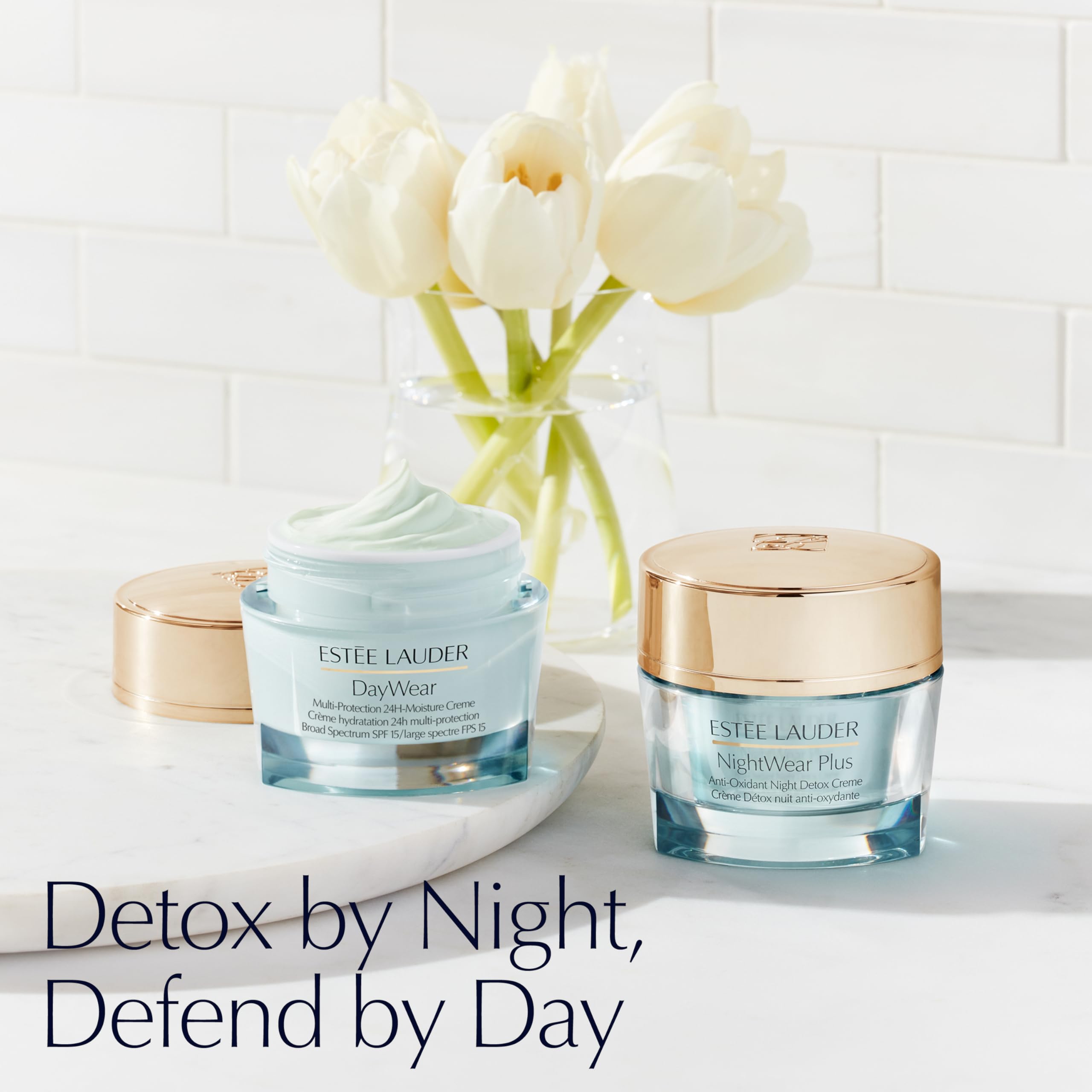 Estée Lauder label and ingredient list showing antioxidant benefit
