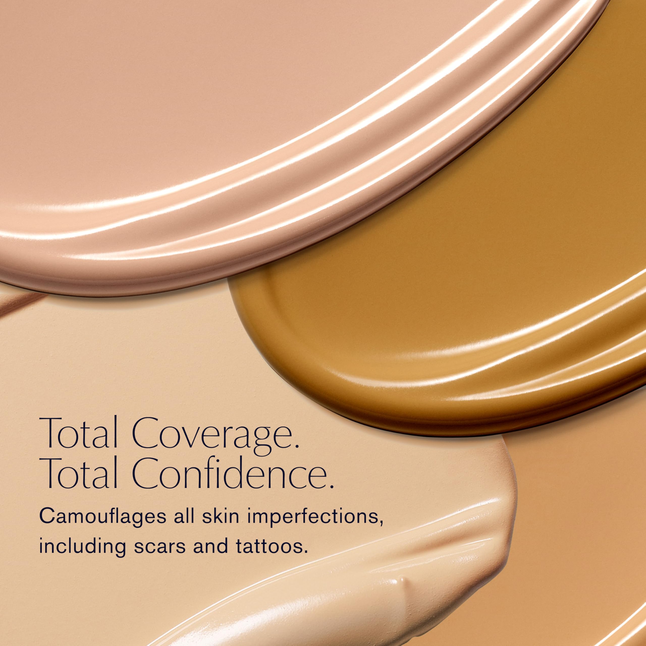 Estée Lauder application on forearm before and after, demonstrates full concealment