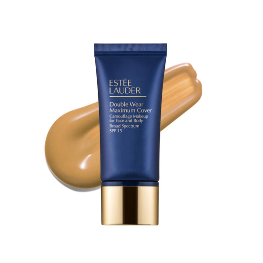 Estée Lauder Double Wear front bottle showing product packaging and brand benefit