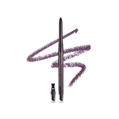 Estée Lauder pencil front view showing sleek packaging and deep plum shade benefit precision