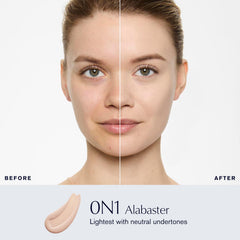 Estée Lauder Double Wear liquid texture close-up demonstrating lightweight blendability